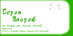 dezso noszek business card